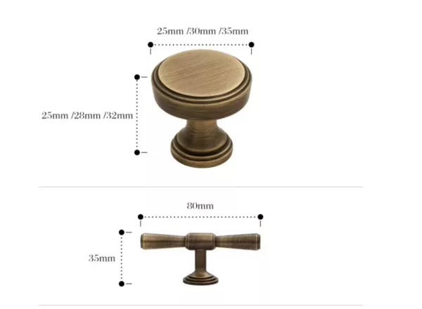 Luca Antique Brass cabinets